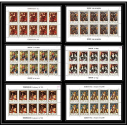 474 Ajman MNH ** N° 209 / 214 A Tableau (Painting) Auguste Renoir Terbrugghen France feuilles sheets