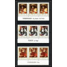 474c Ajman MNH ** N° 209 / 214 A Tableau (Painting) Terbrugghen Renoir France bande de 3 avec titre 