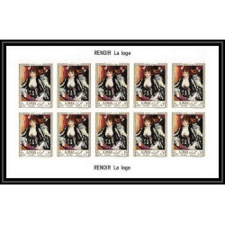 475 Ajman MNH ** N° 209 / 214 B Tableau (Painting) Terbrugghen Renoir feuilles sheets Non dentelé imperf