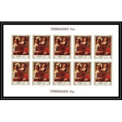 475 Ajman MNH ** N° 209 / 214 B Tableau (Painting) Terbrugghen Renoir feuilles sheets Non dentelé imperf