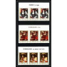 475c Ajman MNH ** N° 209 / 214 B Tableau (Painting) Auguste Renoir non dentelé (Imperf) bande de 3 titre