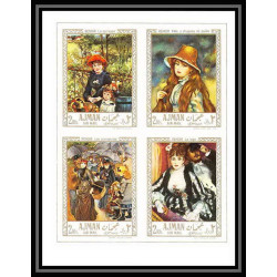 475d Ajman MNH ** bloc N° 21 Tableau (Painting) Terbrugghen Renoir Non dentelé imperf