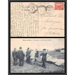 10072 nancy aviation atterissage les félicitations à aubrun 22/4/1911 Carte postale postcard tunisie pour Vauconcourt