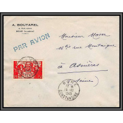 10073 boutarel UPU 14/11/1949 lettre cover BONE Algérie pour asnières Par avion