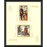 477d Ajman MNH ** bloc N° 38 Tableau (Painting) hunting Chiens (chien dog dogs) chasse Jan Wildens Vélasquez