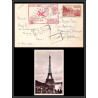 10135 N°346 1ère liaison postal de nuit Paris Pau via Bordeaux 10/5/1939 carte postale postcard tour eiffel France