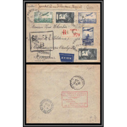 10153 PA N°8/12 1er service aérien francais direct Europe CONGO Madagascar stanleyville 11/6/1937 lettre cover France