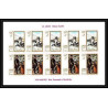 478 - Ajman MNH ** N° 271 / 276 B tableaux painting hunting Chiens dogs chasse feuilles sheets Non dentelé imperf