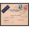 10188 N°726 GANDON reouverture de la ligne france indochine 8/6/1946 lyon saigon lettre cover France aviation 