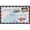10226 1ère liaison aérienne paris casablanca 18/2/1953 taxé maroc arbois chambord lettre cover France aviation 