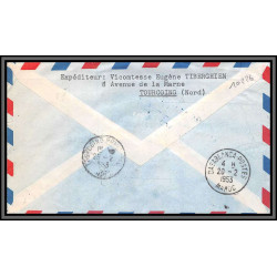 10226 1ère liaison aérienne paris casablanca 18/2/1953 taxé maroc arbois chambord lettre cover France aviation 