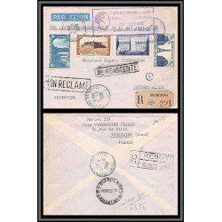 10230 25ème anniversaire traversée de l'atlantique sud mermoz 12/5/1955 buenos ayres argentina tourcoing lettre cover
