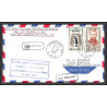 10246 1ère liaison aérienne directe par TAI france polynésie via los angeles tour du monde 5/5/1960 lettre cover France 