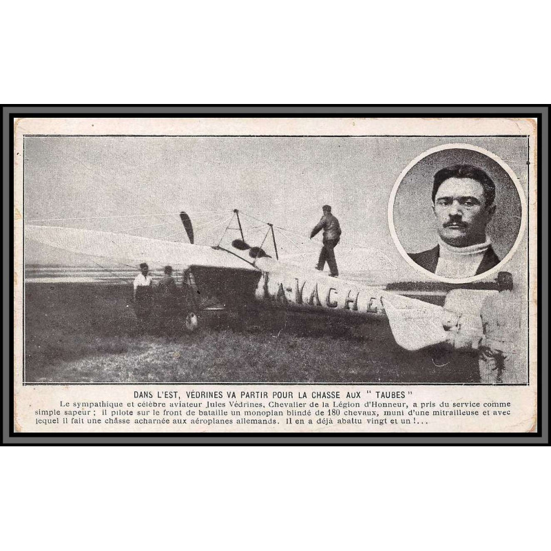 10277 dans l'est vedrines va partir pour la chasse aux taubes carte postale postacard France aviation 