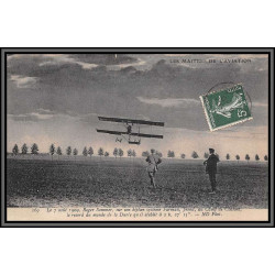 10279 N°169 Roger SOMMER sur biplan FARMAN carte postale postacard France les maitres de l'aviation 
