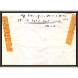 10309 N°1536A + 1611 cheffer les 2 types seul sur lettre sainte marie aux mines 18/10/1969 Haut-Rhin cover France 