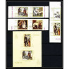 478c - Ajman MNH ** N° 271 / 276 B Bloc 38 Tableau (Painting) hunting Chiens chien dogs Non dentelé imperf