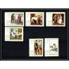 478c - Ajman MNH ** N° 271 / 276 B Bloc 38 Tableau (Painting) hunting Chiens chien dogs Non dentelé imperf