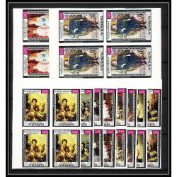 479c - Yemen kingdom MNH ** N° 594 / 603 B day of child Tableau (Painting) Non dentelé imperf Renoir bloc 4