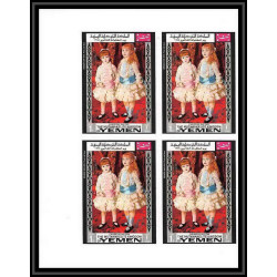 479c - Yemen kingdom MNH ** N° 594 / 603 B day of child Tableau (Painting) Non dentelé imperf Renoir bloc 4