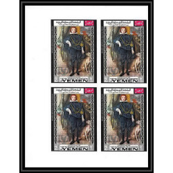 479c - Yemen kingdom MNH ** N° 594 / 603 B day of child Tableau (Painting) Non dentelé imperf Renoir bloc 4