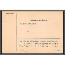 11483 Postanweisung entier stationery neuf tb carte postale postcard allemagne konigreich Wurtemberg 