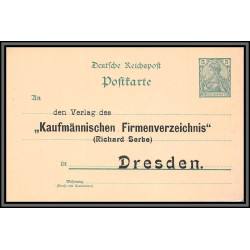 11488 repiquage richard serbe dresden neuf tb N°83 5P VERT entier stationery carte postcard allemagne deutsches reich