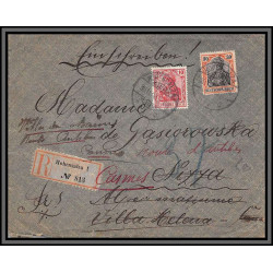 11490 recommandé hohensalza 1906 pour cannes lettre cover allemagne deutsches reich 