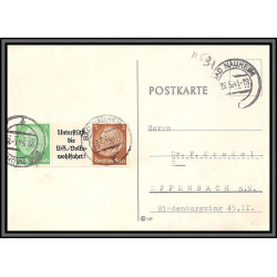 11531 maréchal hindenburg Bad Nauheim pour offenbach 1941 carte postale postcard poskarte allemagne deutsches reich 