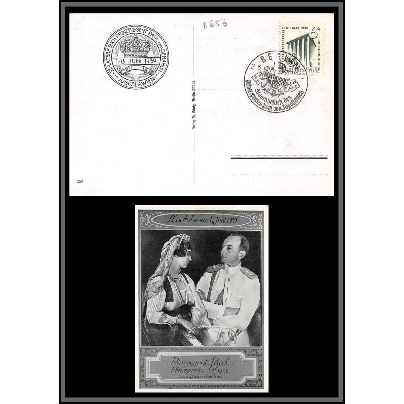 11656 staatsbesuch juni 1939 Prinzregent Paul Prinzessin Olga von Jugoslawien carte postale postcard allemagne reich