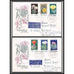11660 par avion fleur flowers flower fleurs 12/21974 fdc lettre cover allemagne germany ddr 