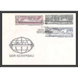 11661 schiffbau 24/8/1971 mateaux ship fdc lettre cover allemagne germany ddr 