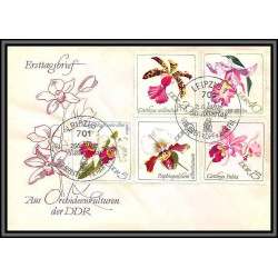 11667 fleur flowers flower fleurs leipzig 21/1/1969 fdc lettre cover allemagne germany ddr 