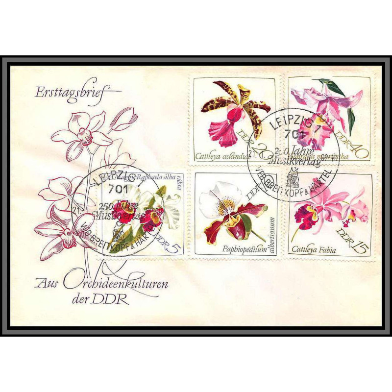 11667 fleur flowers flower fleurs leipzig 21/1/1969 fdc lettre cover allemagne germany ddr 