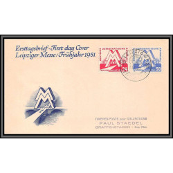 11669 N°33/34 leipziger messe 1951 fdc lettre cover allemagne germany ddr 