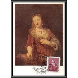 11671 N°306 Tableau (Painting) rembrandt 1957 carte maximum card France 