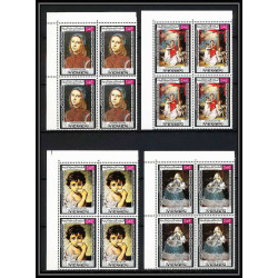 480d - Yemen kingdom MNH ** N° 594 / 603 A unicef day of child Tableau tableaux painting Renoir Vélasquez murillo Bloc 4