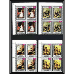 480d - Yemen kingdom MNH ** N° 594 / 603 A unicef day of child Tableau tableaux painting Renoir Vélasquez murillo Bloc 4