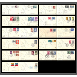 11705 world refugee year 1959/1960 jean cocteau 7 avril 1960 fdc complet lot de 22 lettre cover europe 