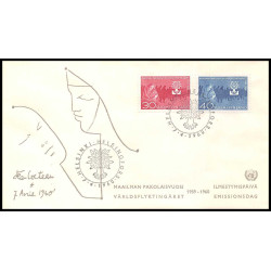 11705 world refugee year 1959/1960 jean cocteau 7 avril 1960 fdc complet lot de 22 lettre cover europe 