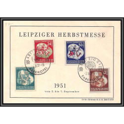 11850 N°41/44 leipziger herbstmesse leipzig 7/9/1951 carte postale postcard allemagne ddr 