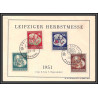 11850 N°41/44 leipziger herbstmesse leipzig 7/9/1951 carte postale postcard allemagne ddr 