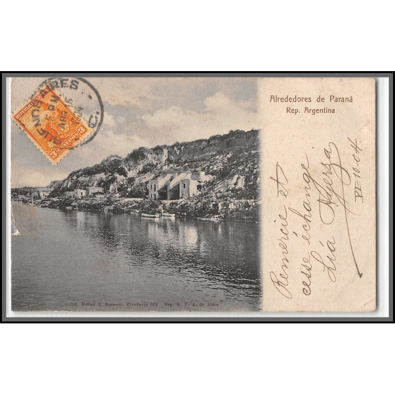 11971 carte postale alrededores de panama 1904 postcard argentine argentina 