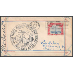 12025 signé signed port wayne 6/12/1930 inauguration route am 27 premier vol first flight lettre airmail cover usa 