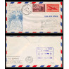 12180 enveloppe bleue fam 32 tampa to habana cuba 5/12/1946 premier vol first flight lettre airmail cover usa aviation