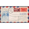 12180 enveloppe bleue fam 32 tampa to habana cuba 5/12/1946 premier vol first flight lettre airmail cover usa aviation