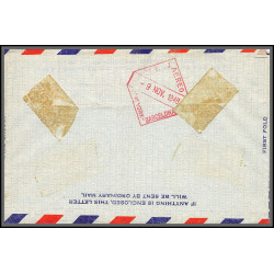 12200 lot de 3 fam 18 new york barcelona espagne spain 8/11/1948 premier vol first flight airmail stationery entier usa 