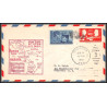 12201b enveloppe rouge fam 34 houston to habana cuba 4/6/1948 premier vol first flight lettre airmail cover usa aviation