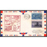 12201f enveloppe rouge fam 34 houston to habana cuba 4/6/1948 premier vol first flight lettre airmail cover usa aviation