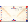 12201f enveloppe rouge fam 34 houston to habana cuba 4/6/1948 premier vol first flight lettre airmail cover usa aviation
